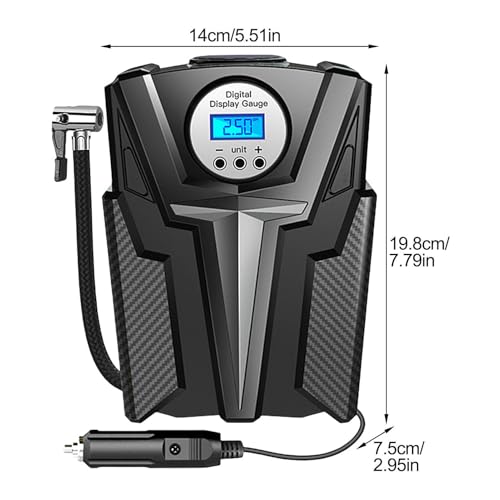 Compresseur air pneu gonfleur electrique portable auto moto camion léger