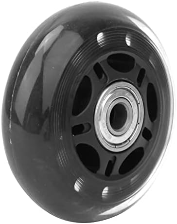 Ruedas silenciosas de poliuretano de 3 pulgadas con rodamiento 608ZZ 2.992x0.945x0.315 in Reemplazo para carrito de equipaje, patín negro,