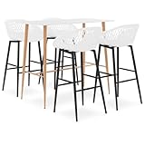 Su diseño limpio y moderno complementará cualquier decoración de interior.Nuestra mesa de mostrador cuenta con un tablero de MDF duradero y fuertes patas de metal con apariencia de madera