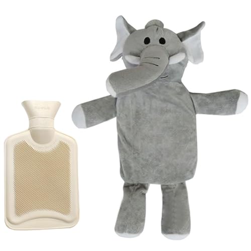 RNPKZ Wärmflasche mit Bezug, 1L Wärmflasche für Kinder, Süß plüSch wärmflaschen Tier, Hot Water Bottle zur Schmerzlinderung, Wärmeflasche...
