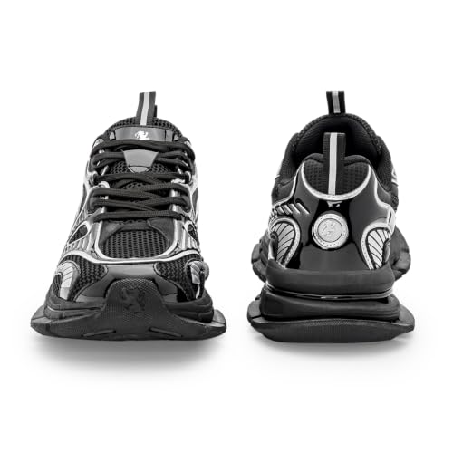 Image of Red Tape Women's Sneakers Grey Black Mesh Pu Round Toe Lace-Up