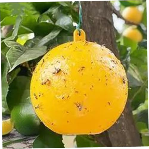 Atrapamoscas impermeable para proteger árboles: pack de 10 bolas con atrayente para jardín 7
