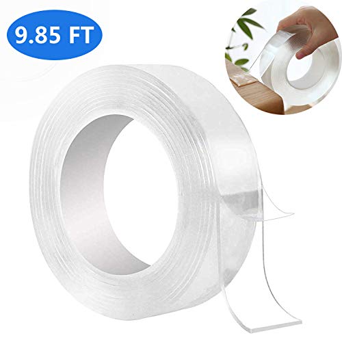 Preisvergleich Produktbild Mehrzweck-Klebeband, wiederverwendbar, abnehmbar, waschbar, doppelseitig, Klebestreifen für Zuhause, Wand, Zimmer, Büro etc.
