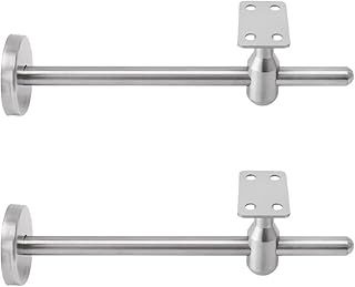 Stainless Steel Handrail Bracket Wall Adjustable,Extended Flat Stair Handrail Bracket,Adjustable Staircase Handrail Bracket,w/Base Flange Cover 2 Pcs