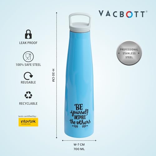 Image of Clay Craft Vacbott Sleeko Peppy Double Walled|18 Hours Hot and 24 Hours Bottle Vacuum Insulated Flask Bottle|650ml, 2 Piece|BPA-Free|Leak Proof|BIS Certified|1Year Limited Warranty
