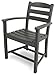 POLYWOOD TD200GY La Casa Cafe Slate Gray Outdoor Dining Arm Chair