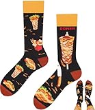 TODO Lustige Döner Kebab Socken Herren und Damen, Socken mit Döner Motiv 39-42