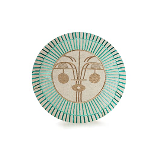 Jungalow AYO Decorative Pillow, Round, Blue