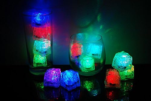 Litecubes Brand 8 Mode MultiColor Rainbow Light up LED Ice Cubes (12)