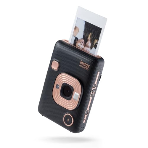 Fujifilm instax mini LiPlay Elegant Black - Fotocamera Ibrida Istantanea e Digitale, Registra 10” di Audio sulla Foto con la Funzione “Sound”, Remote Shooting e Bluetooth, Foto formato 62 x 46 mm