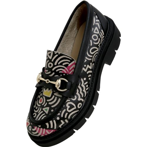 Image of DOGO Penny Loafers for Women - Handmade and Vegan Leather Platform Loafers for Women