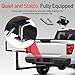 JY PERFORMANCE Truck Bed Extender, Pickup Truck Bed Extender Hitch Mount, 2 in 1 Design Foldable 500lbs Capacity Truck Bed Extension for Kayak Canoe Ladder Lumber