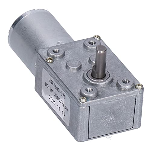 Yobadam Motor CC, Motor de Reducción de Engranajes Eléctricos JSX1650 370, Dispositivo de Función de Bloqueo Automático con CC 12 V 2 Rpm, Ideal para Abridores de Puertas y Cabrestantes en Miniatura