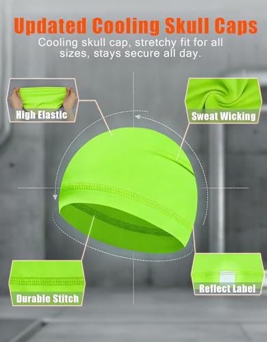 Image of Sweat Wicking Skull Caps Cooling Helmet Liner Hat Running Beanie Cycling Skullcap Sleeping Cap for Men Women