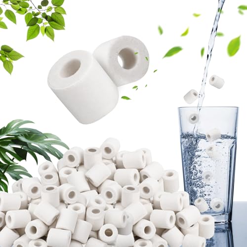 40 Perles de Céramique, Billes Ceramique Blanc Purification Naturel Eau, Filtre Anti Calcaire à Eau Ecologique pour Filtration Eau du Robinet, Pichet Carafe, Gourde Fontaine, Cafetière, Bouilloire