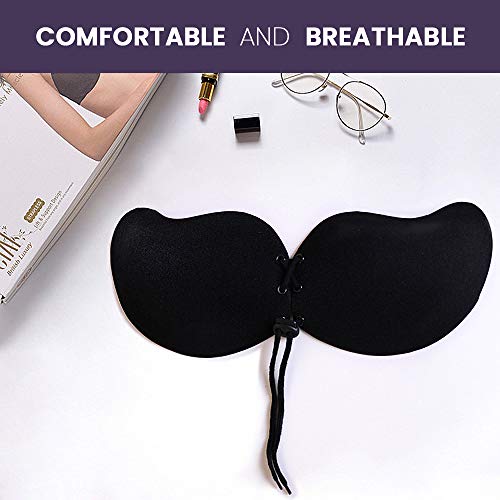 Image of JOATEAY Sticky Bra - Deep Plunge Strapless Push Up Reusable Underwire Adhesive Bra for Women Backless Dress Partywear Wedding
