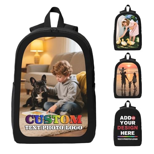 Custom Backpack For Men & Women Design Personalized Backpacks With Your Own Picture Text Logo Customized Bookbag Custom Gift For Friends Style-A