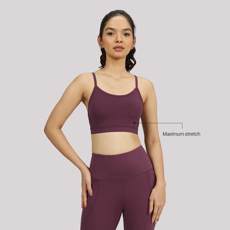 Image of BlissClub Ultimate Strappy Sports Bra | Removable Cups | Strappy Racerback Design | Elasticated Hem | CloudSoft TM Fabric