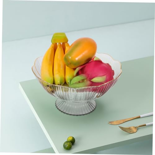 UKCOCO 2 Unidades Prato Alto De Frutas Porcelana Bandeja De Frutas Com Pés Tigela De Pés Redondos Pr