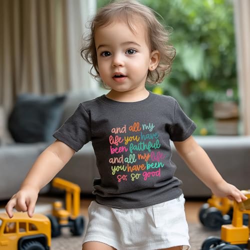 Image of Kids Christian Shirt Toddler Created with a Purpose Shirt Boys Girls Bible Verse Religious Clothes 2-7 Years