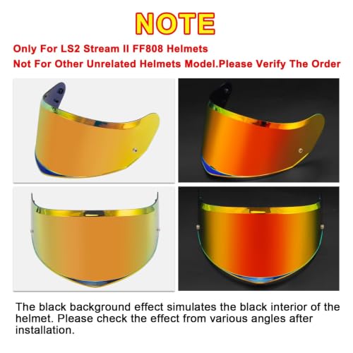 Image of PSLER Stream II Helmet Tinted Visor FF808 Face Shield Replacement for Stream II FF808