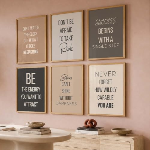 Image of kotart Inspired poster Motivational Quotes | Wall Hanging frames for Living Room | Bedroom | Office | Gift | Decoration frames for Home | Painting wall Decor - Set of 6 Multicolo (13x17 inch, C)