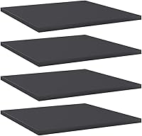 Vista 93 de 4 tableros de repuesto para estanterías, paneles de repuesto de aglomerado, unidades de almacenamiento, estantes organizadores, color gris hormigón