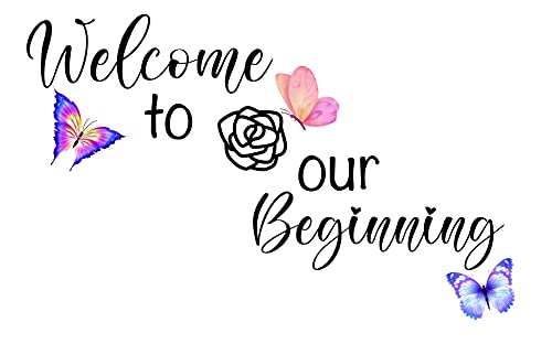 Summerjokes Welcome To Our Beginning Funny Wall Sticker Decal Vinyl Sticker, Family Living Room Kitchen Couple Dining Bedroom Marriage Cafe Library Art Wall Decoration #TOP3