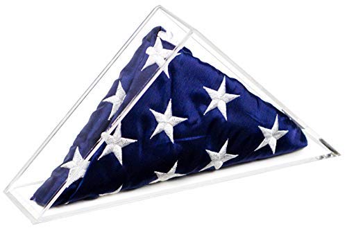 Acrylic American Flag Memorabilia Display Case