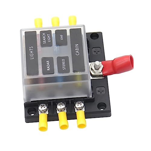 Caja de fusibles automotriz y marina para modificaciones con fusibles de vías