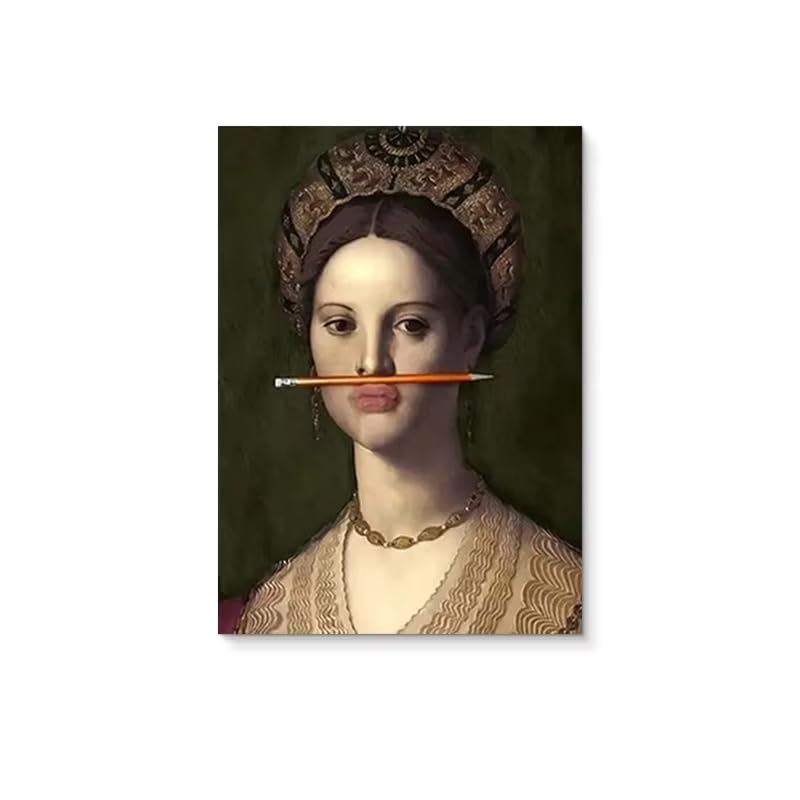 Portrait féminin impression sur toile HD une œuvre artistique raffinée de 60 x 80 cm