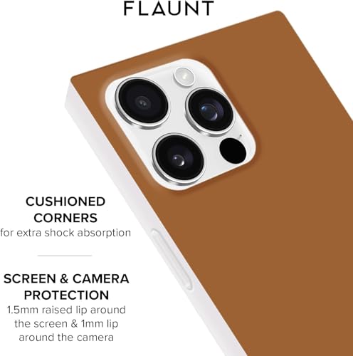 Flaunt Official Square Protective Case - Compatible with iPhone 16 Pro Max - Compatible with MagSafe & Wireless Charging - Drop-Tested & Shockproof - (Nude Caramel) by Flaunt - Image 6