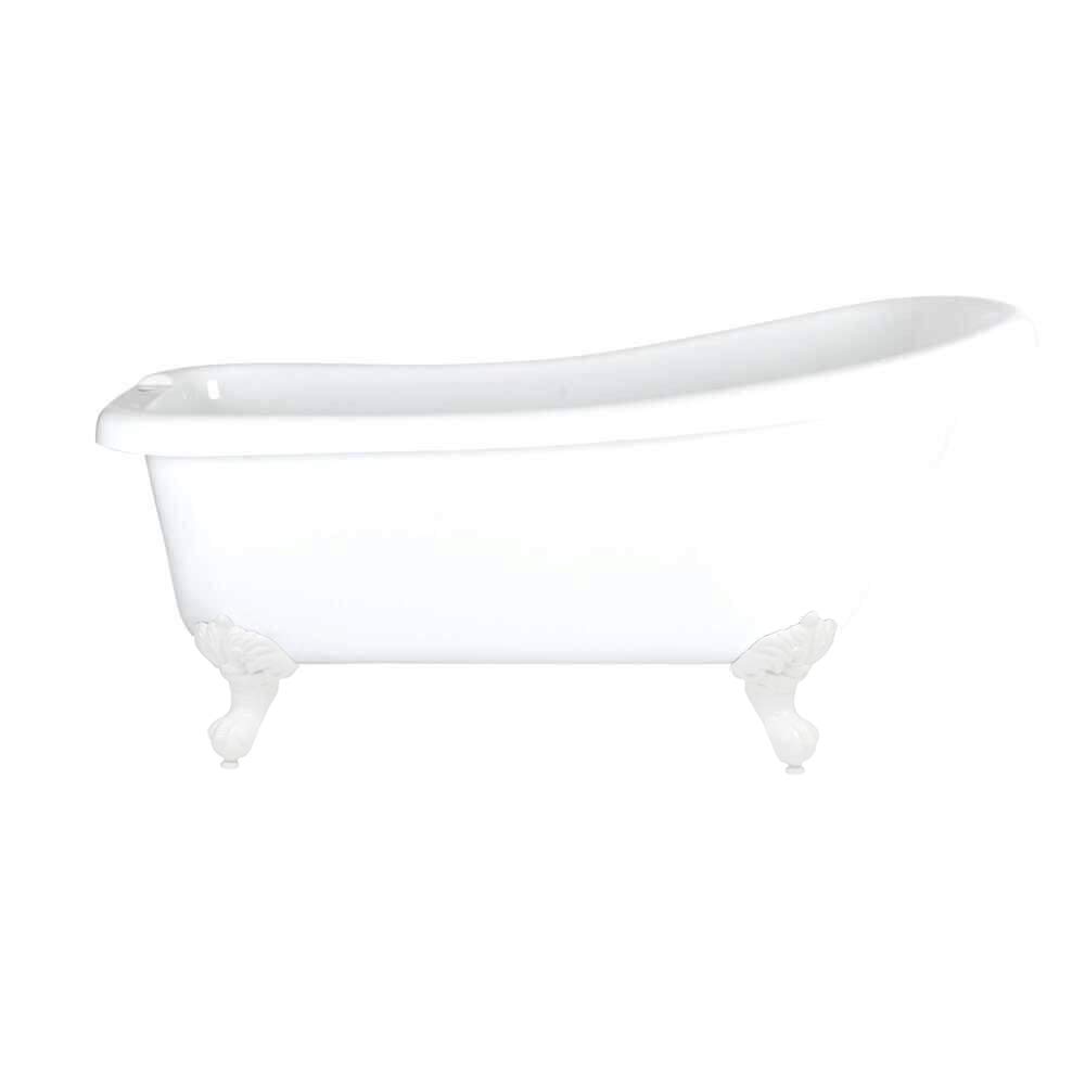 Milano Legend White 1710mm x 740mm Freestanding Slipper Bath White Ball Claw Feet