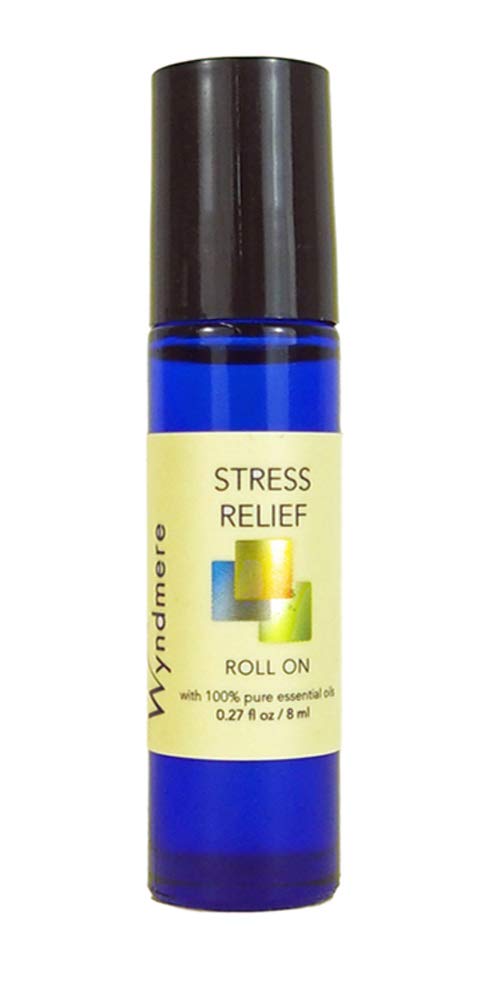Stress Relief Essential Oil Roll-on Blend for Aromatherapy - 100% Pure Therapeutic Aromatherapy Oils for Relaxation & Stress - .27 fl oz