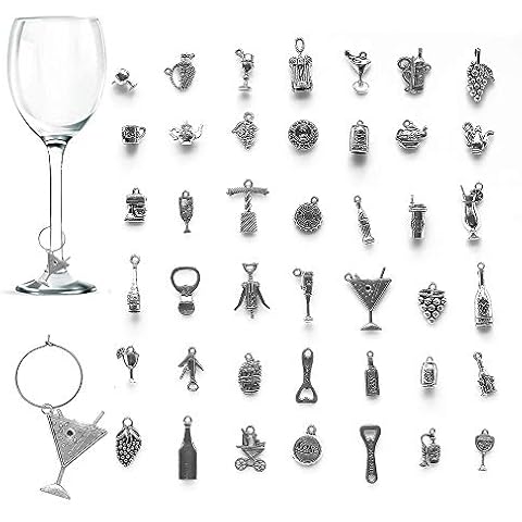 42 piezas Adornos de Copa de Vino con Hebilla Cover