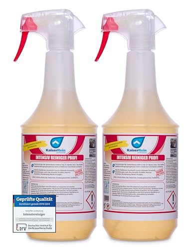 KaiserRein Intensivreiniger Küchenreiniger - Profi Fettlöser Spray 2x 1L - Entfernt effektiv Fett und hartnäckige Verschmutzungen in der Küche, Gastronomie, Grill, Oberflächen