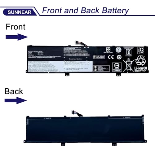 Image of 80Wh L19C4P71 L19M4P71 5B10X19049 Laptop Battery for Lenovo ThinkPad X1 Extreme P1 3rd Gen ThinkPad X1 Extreme 3rd Gen Series Notebook SB10X19048 5B10X19050 15.36V 5235mAh