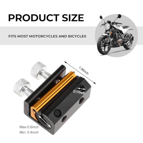Image of Cable Lubricator, Aluminum Portable Wire Lubricant Tool Brake Cable Luber, Dual Throttle Clutch Line Oiler for Bike Scooter Motorcycle ATV Dirt-Bike, Car Accessories (Black & Golden)