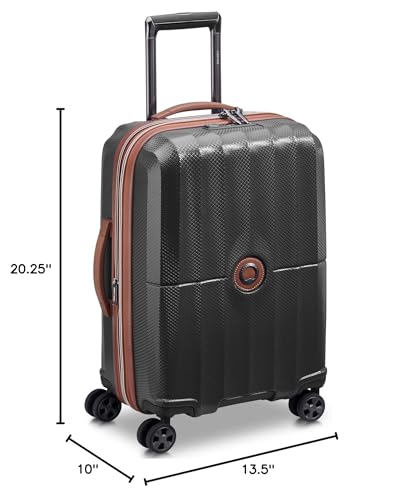DELSEY PARIS Carrousel Hardside Expandable Luggage with Spinner Wheels, Black, Carry-on 21 Inch - Thumbnail 2