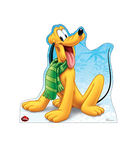 Image of Cardboard People Holiday Pluto Life Size Cardboard Cutout Standup - Disney Holiday Collection