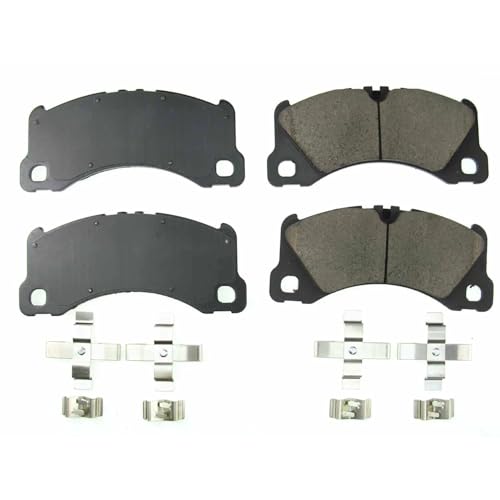Image of PowerStop Front Brake Pads for Porsche Cayenne 2013-19 |Cayenne 2021-23 |Macan 2015-18 |Macan 2020-24 |Panamera 2010-13 - Z17 Ceramic Brake Pads with Installation Hardware, 17-1577