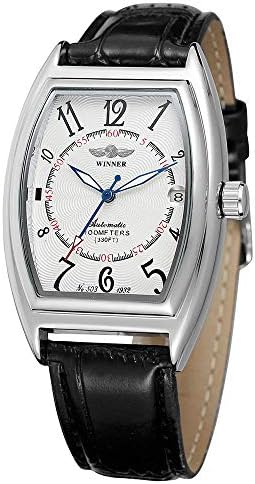 Orologio Da Polso Da Uomo Con Rettangolo Personalizzato Orologio Da Polso Meccanico Analogico Digitale Con Cinturino In Pelle Non Impermeabile Quadrante Con Funzione Di Calendario