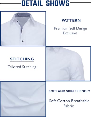 Image of Zombom Men's Combo Regular Fit Cotton Blend Full Sleeve Casual Shirts Pack of 3