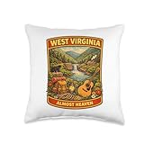 West Virginia Vacation Mountain State Family Trip Throw Pillow