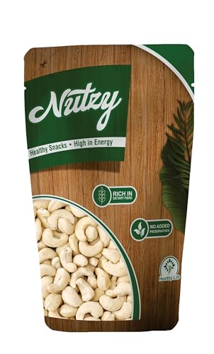 Image of Nutzy Kaju (Cashew) 200 Grams for All Ages | High in Protein and Boosts Energy and Build Immunity | Healthy Nutritious Cashew Nut | Delicious Vegan & Crunchy Kaju Nut for Cooking and Raw Eating