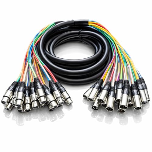 Seismic Audio SARLX-16x15 15-Feet 16-Channel XLR Snake Cable with Pro Audio Snake for Live...