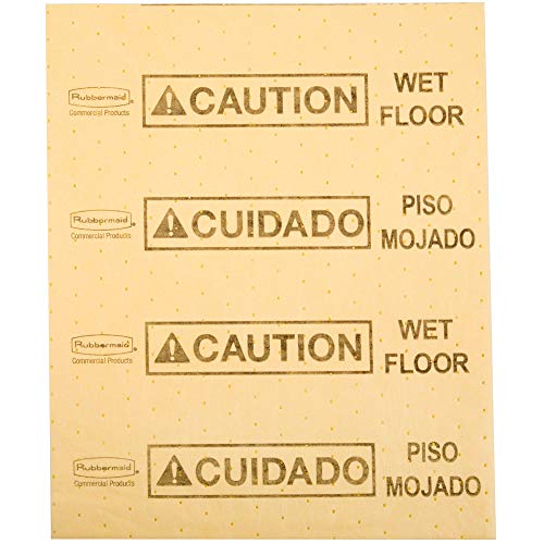 Image of Rubbermaid Commercial Products Over the Spill Pad Station Kit Absorbent Mat Pads Yellow Large Fast at Absorbing Water /Oil /Beverages For Residential /Commercial /Restaurant /Office /Facility Use
