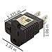 AC WORKS 15 Amp Household Plug to 20 Amp T-Blade Female Adapter