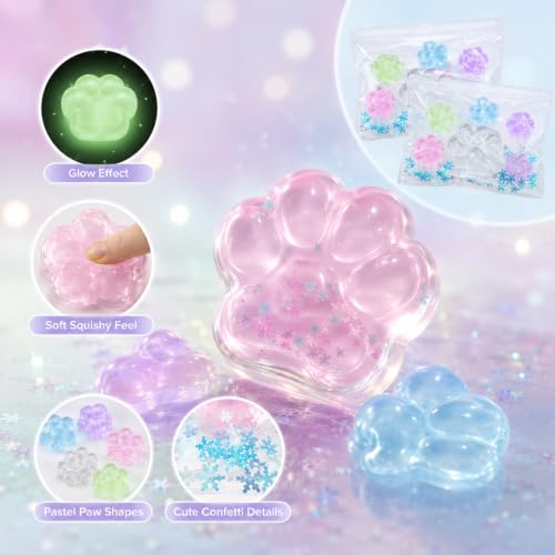 Image of 3PCS Taba Squishy Cat Paw, Taba Squishy for Relaxing Sensory Fidget Pinch Family for Kids Cat Paw Squeeze Cute Beautiful Cat Paw (green1)