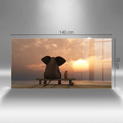 Peinture sur verre contre les murs vides tableau animaux Wallfluent
